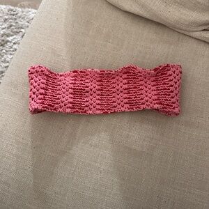 Triangl Swimwear Pink Crochet strapless